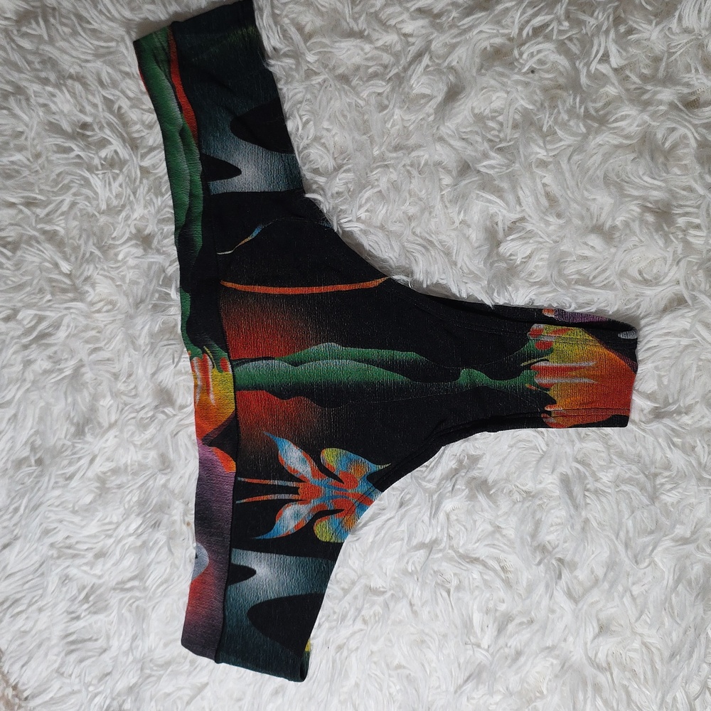 SKIMS Summer Mesh Thong Firpal Print Womens 4X NWT